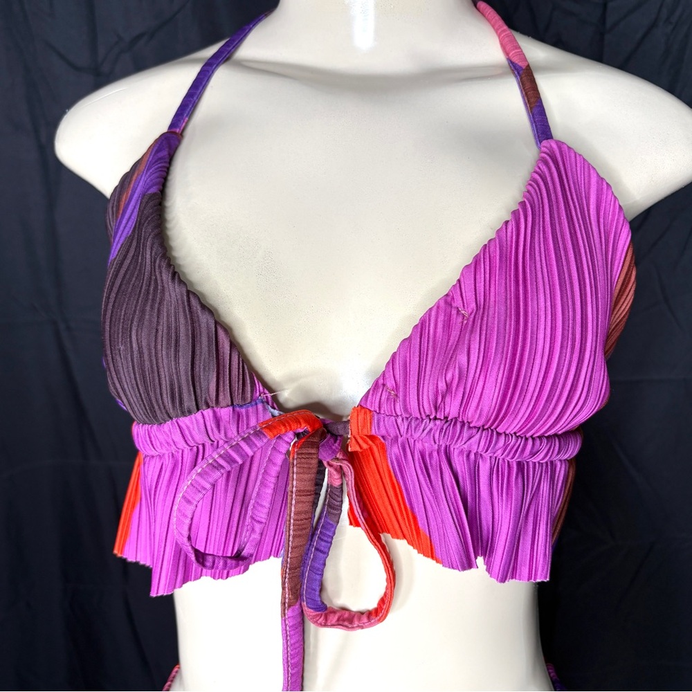 Pink and Purple Halter Neck Bralette